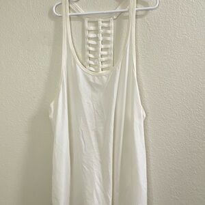 Cream‎ Sleeveless Top with Ladder Back Detail
